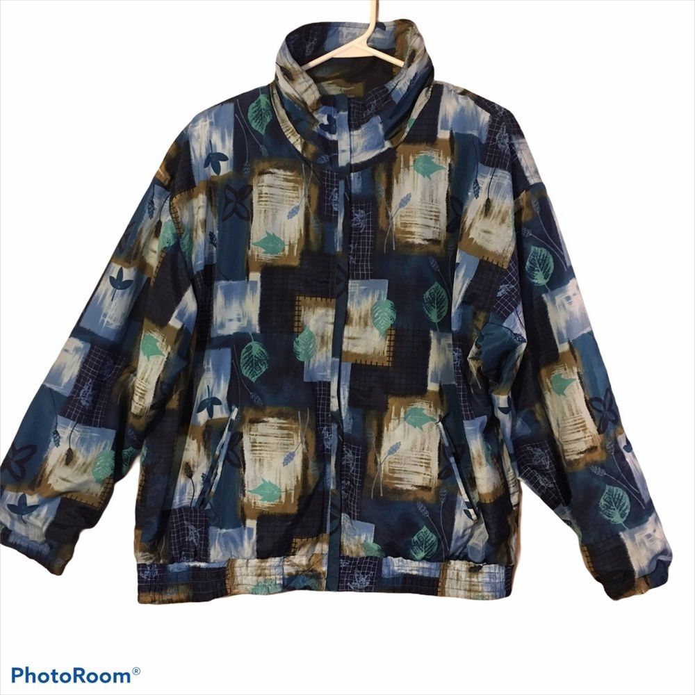 Active Studio Blue Polyester Jacket Women’s Medium